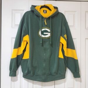 NFL Size XL Green Bay Packers Zip Up Hoodie Sweatshirt Football